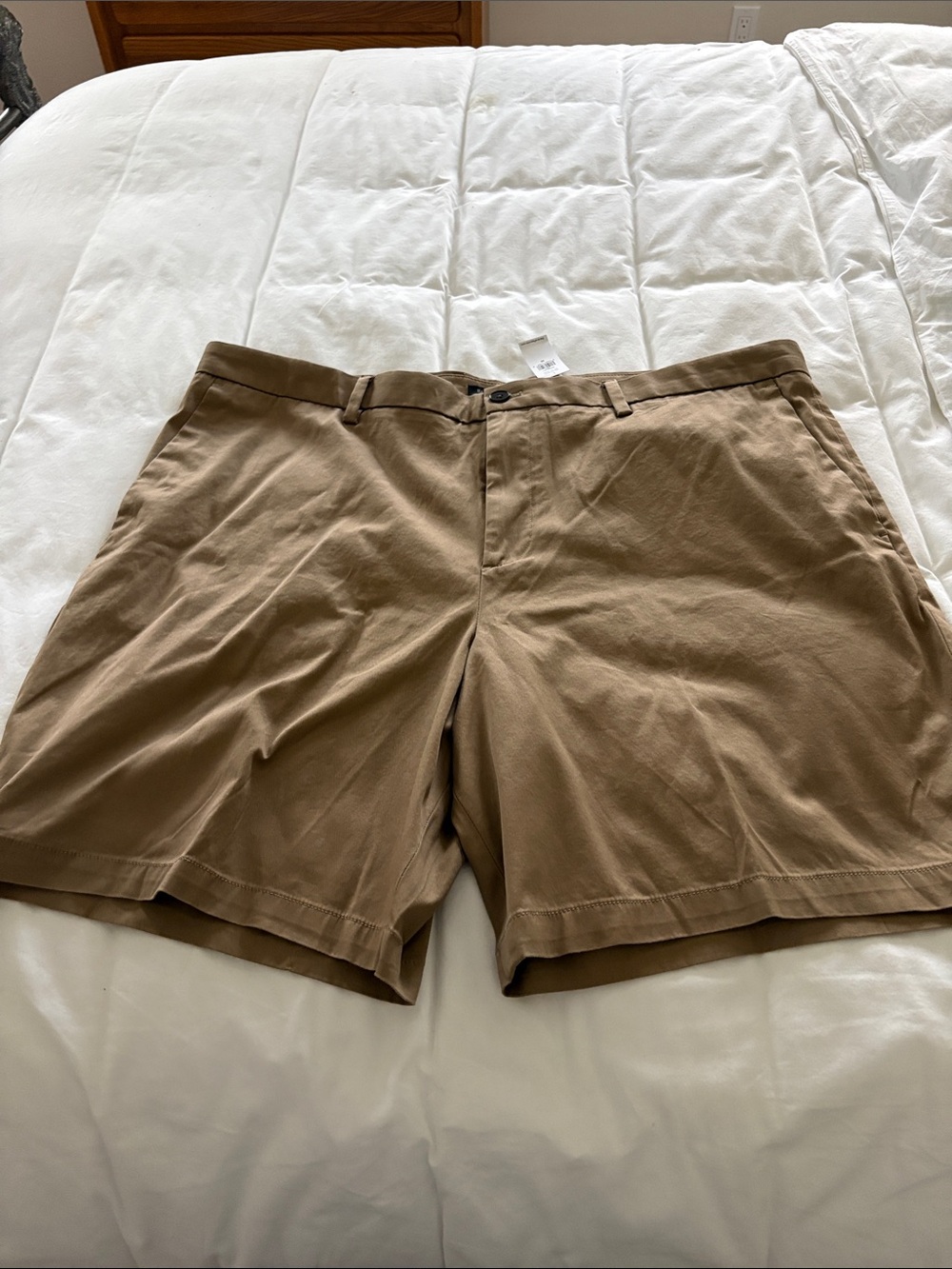 Banana Republic Men's Flat-Front Shorts — Light Brown